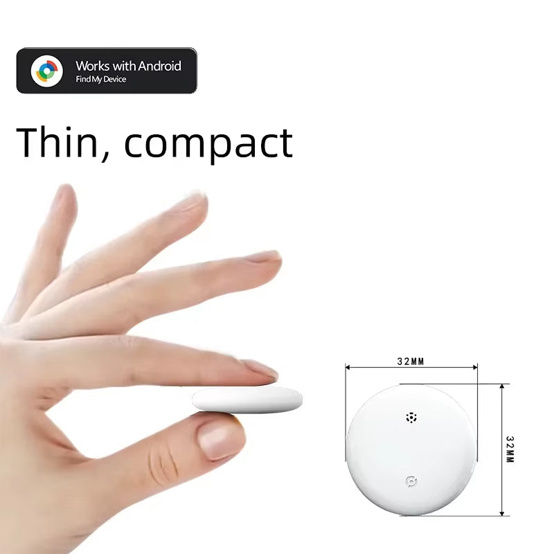 Android Airtag with Magnet Holder Compatible with Google Find My, Waterproof Shockproof Smart Tracker with Protective Cover