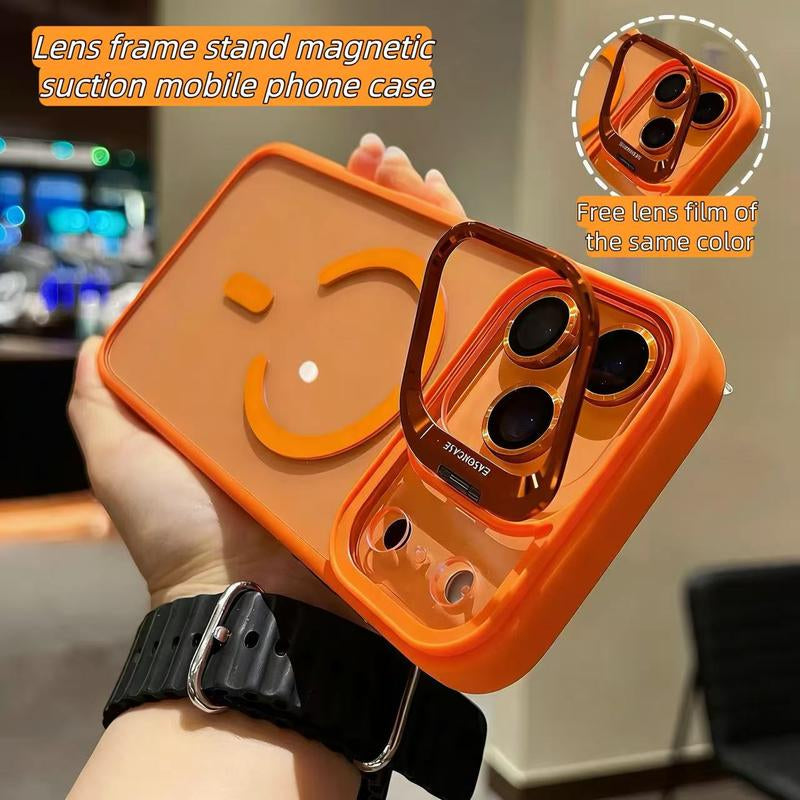 Apple 17 16 15 14 13 12 Max plus Pro Magnetic Mobile Phone Case with Magsafe Camera Ring Holder, Military-Grade Protection, Anti-Fall, Non-Yellowing, Wireless Casing Protector Cover, Black Silicone